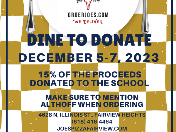 Dine to Donate- Joe's Pizza